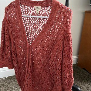 Fall orange fashion cardigan